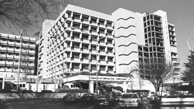 Main entrance of UC Davis Medical Center in 1997