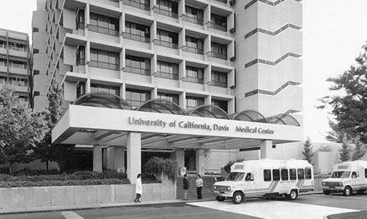 Main entrance for the University of California, Davis, Medical Center