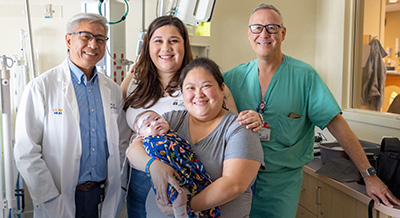 Elizabeth and son Carter with his pediatric heart surgeons