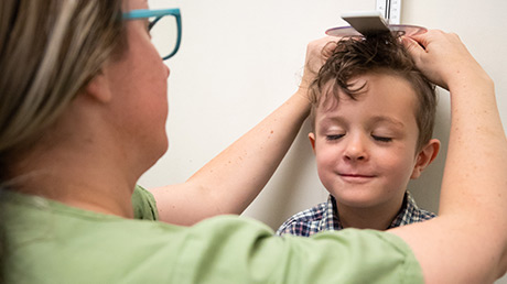 child at an appointment