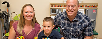 Young patient johnathan and his family