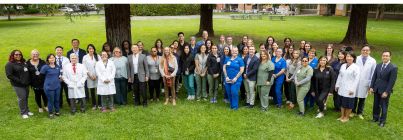 Dermatology team posed on the grass (c) UC Regents. All rights reserved.