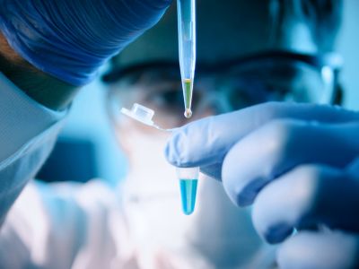Person conducting laboratory research (c) UC Regents. All rights reserved.
