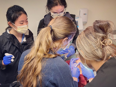 Hand-on cosmetics and surgery training (c) UC Regents. All rights reserved. 
