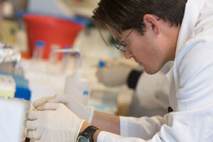 Researcher in laboratory