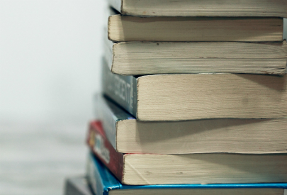 books stacked up