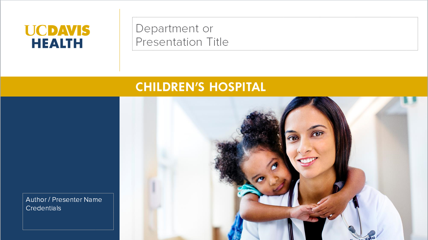 UC Davis Health Children's Hospital PowerPoint template