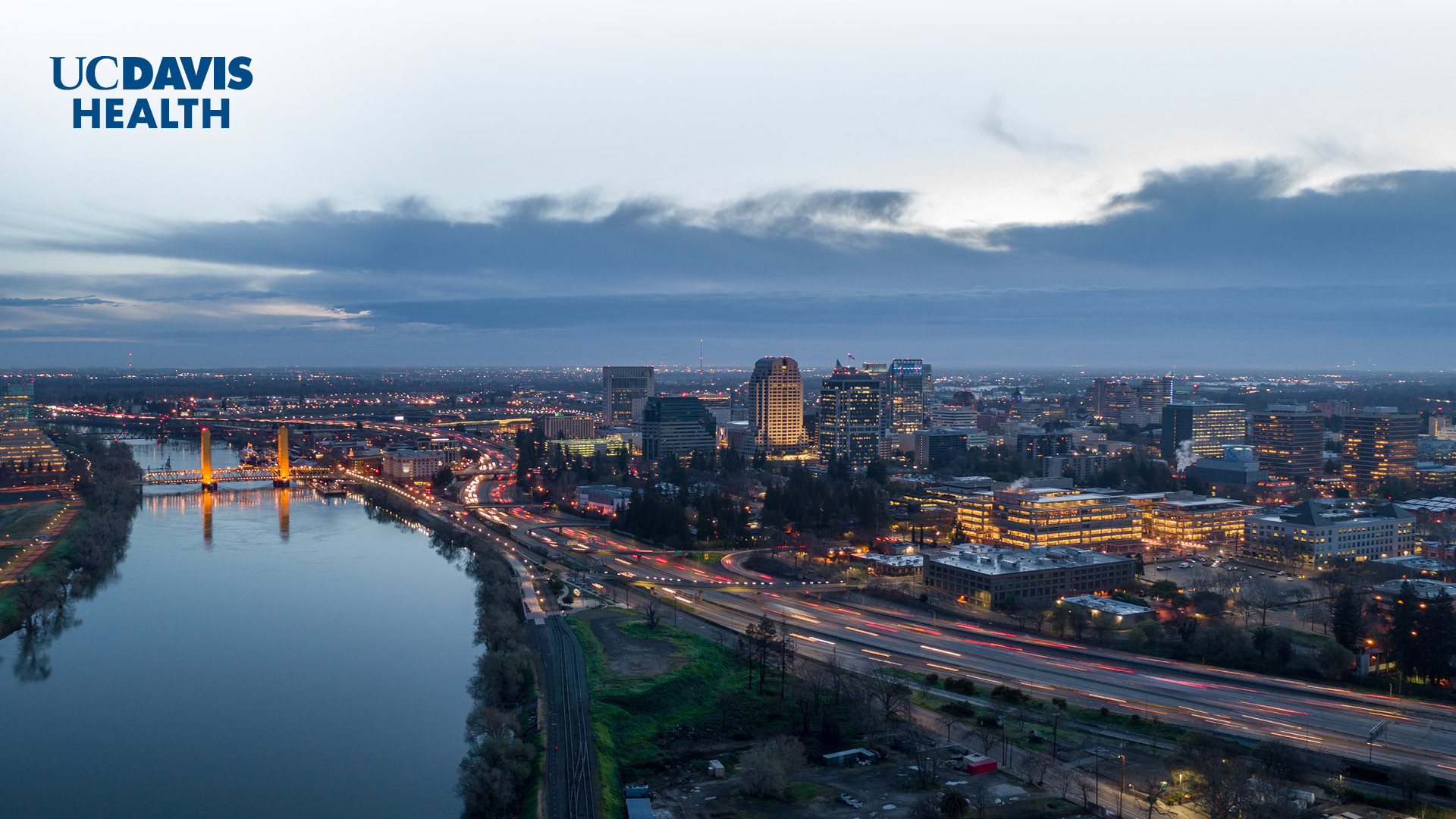 Sacramento landscape at night