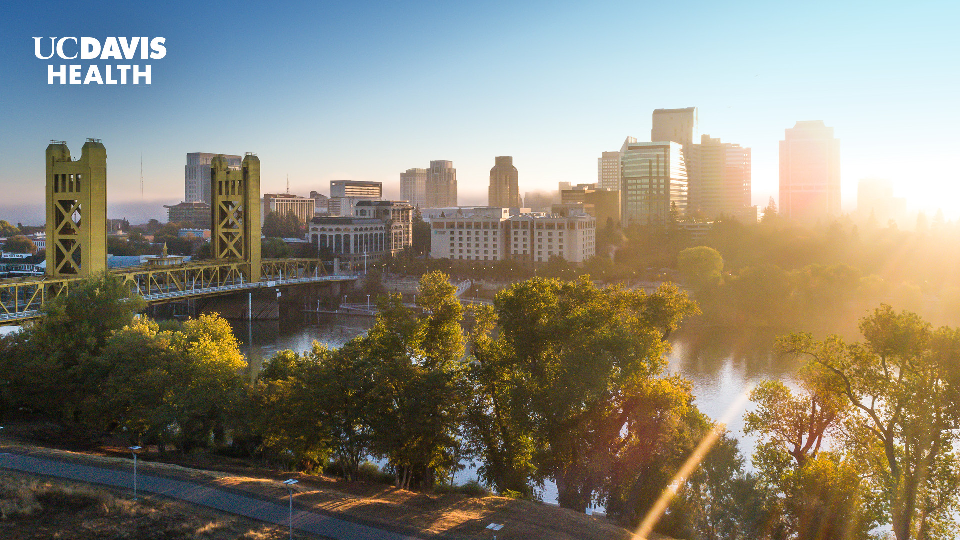 Sacramento landscape with Tower Bridge