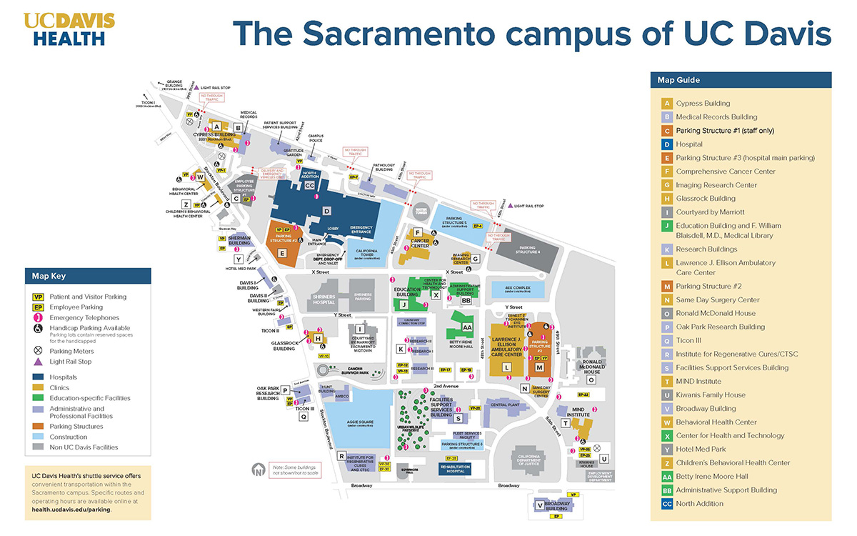 UC Davis Health Sacramento campus map