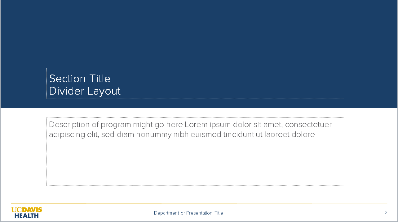 UC Davis Health Medical Center PowerPoint template