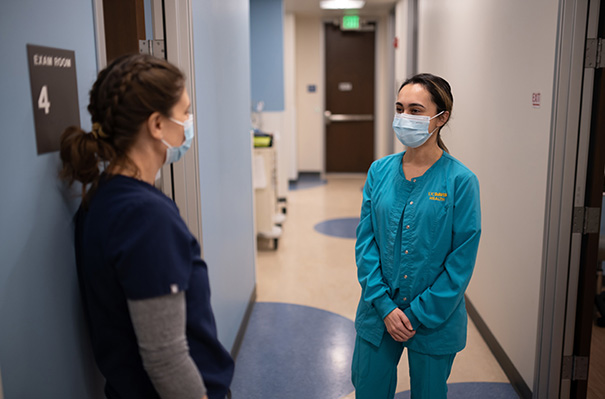 Graduate resident Crystal Barajas, right, appreciated the program’s mentorship and the opportunity to serve Sacramento’s underserved populations.