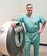 Doctor with Stryker Mako SmartRobotics system