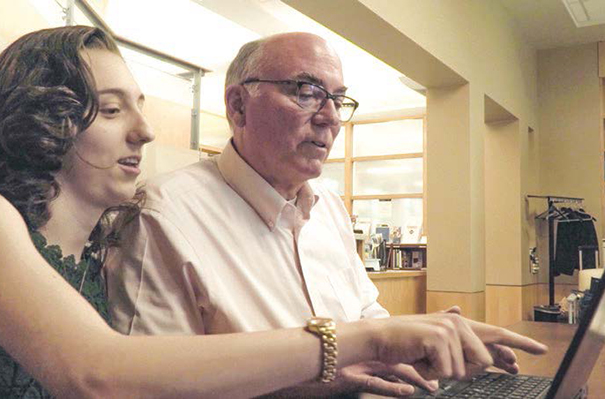 Zoe Eiselt and her father Kurt at the UC Davis MIND Institute