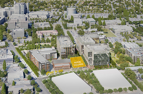 Aggie Square aerial view