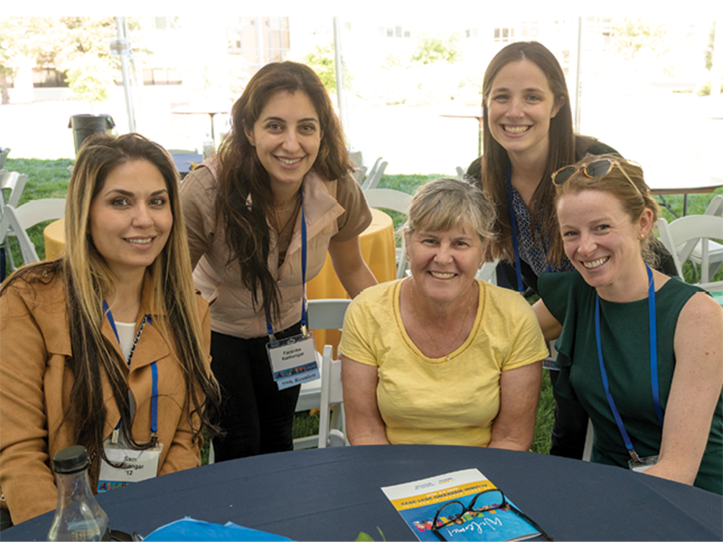 Young alumni with Lauren Snow