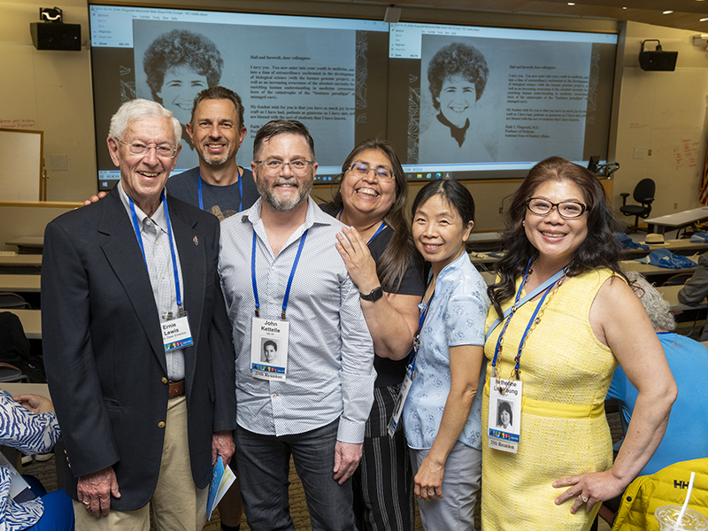 Alumni at a tribute session for Faith Fitzgerald