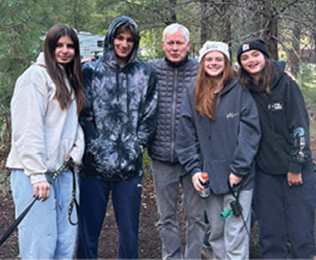 Randall Stenson and his family