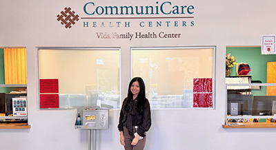 Lizbeth Guillen trains at Vida Family Health Center in West Sacramento