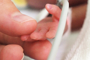 A image of a baby hand