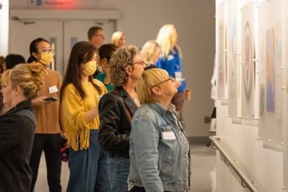 Visitors to the Healing HeARTS gallery