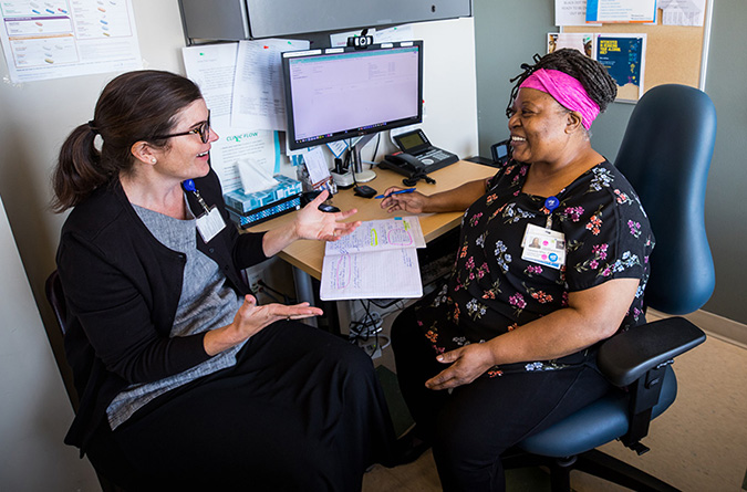 Roz McNiesh de Lisser and student with the Psychiatric Mental Health Nurse Practitioner Program