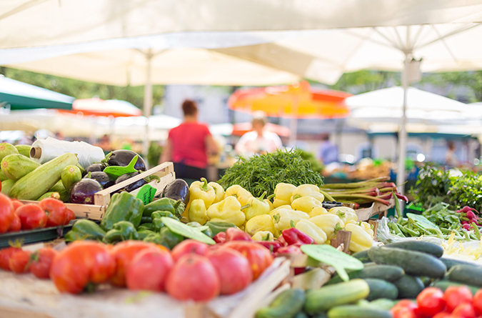 farmer's market stall