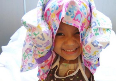 Iryss during her cancer treatment