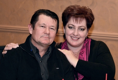 Valeriy Sukach with his wife, Tatyana