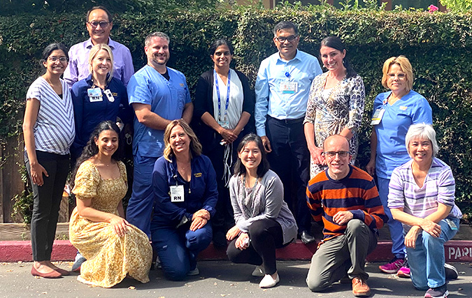 Outdoor group photo of the pulmonology team