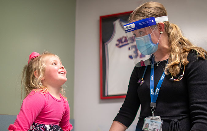 UC Davis gastroenterologist with patient, Piper