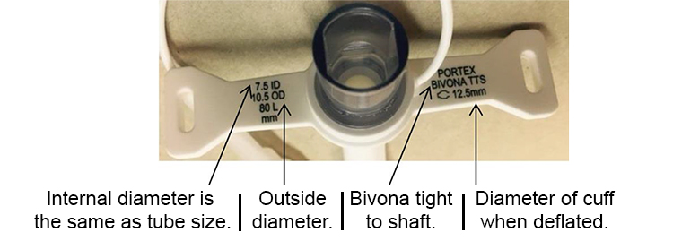 Tracheostomy tube sizes, Tracheostomy inner part