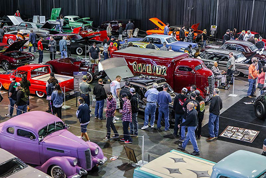 Cars displayed for the Sacramento Autorama