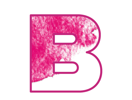 The letter B