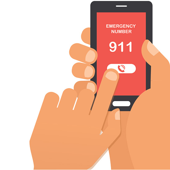 illustration of hand on cellphone