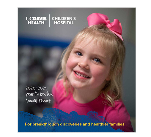 2020-2021 Report Cover: Pediatric Gastroenterology/GI surgery patient Piper