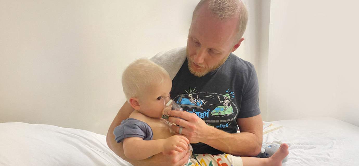 Pediatric trauma and emergency patient Shea with her dad