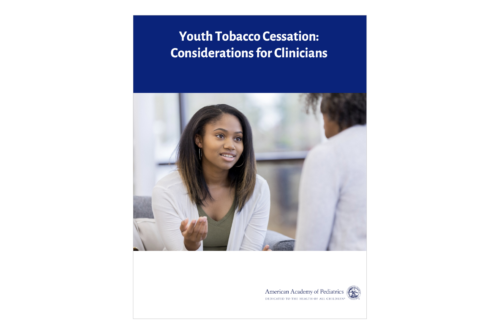 An female youth talking to a clinical provider.