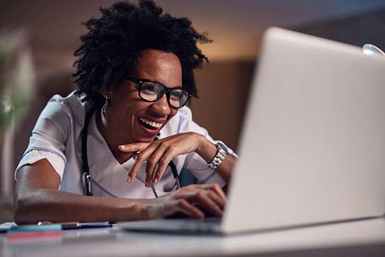 Learner at computer (c) Adobe stock. All rights reserved.