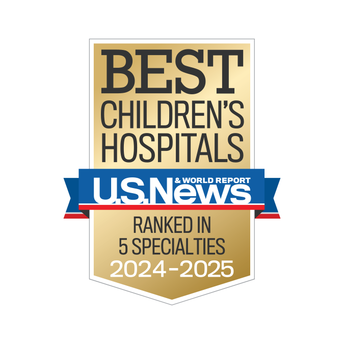 US News & World Report best Children’s Hospital badge