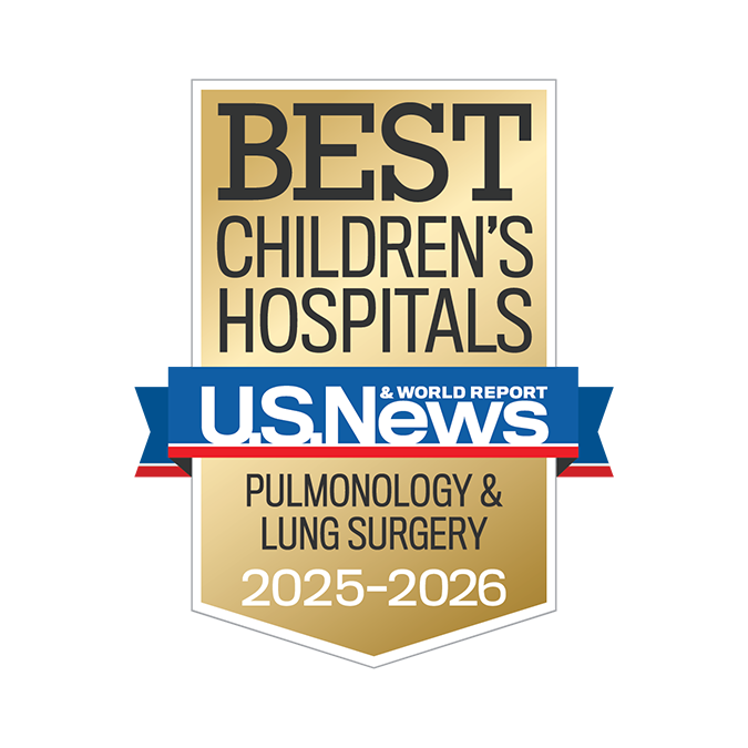 US News & World Report nationally ranked in children’s pulmonology badge