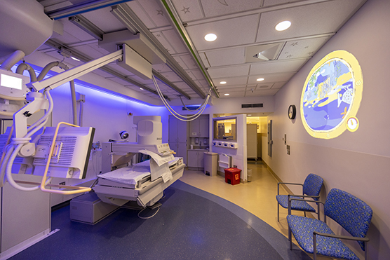 A radiology exam room.