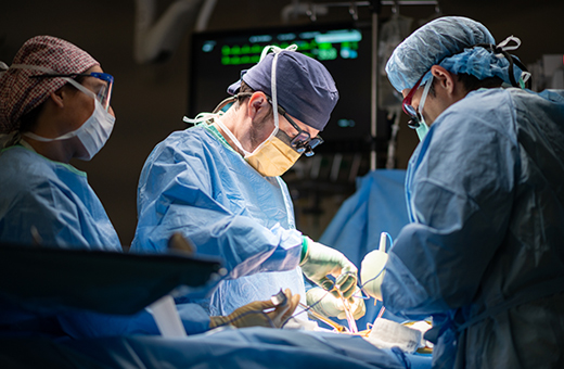 Neurosurgeons performing DBS.