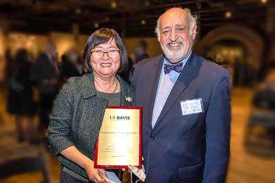 Susanna Soon-Chun Park, left, with Mark Mannis at the induction ceremony