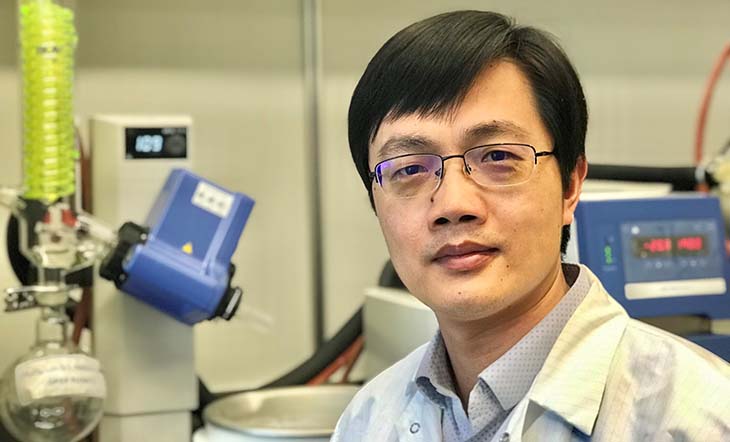 Professor Yuanpei Li in his lab at UC Davis