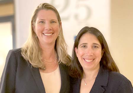 Melissa Bauman and Debbie Aizenberg standing next to each other smiling