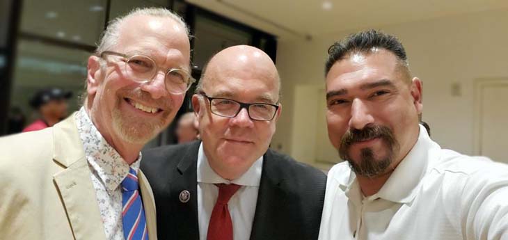 Santana Diaz, Patrick Mulvaney and Jim McGovern