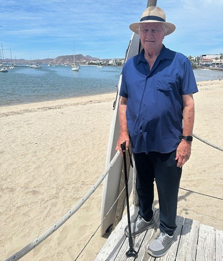 a man on a boat