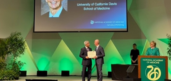 Garen Wintemute is inducted into the National Academy of Medicine at a ceremony on Oct. 18.