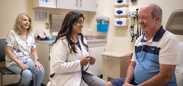 Gerald Hecox being examined by doctor